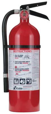 Kidde PRO 210 Consumer Fire Extinguishers, w/Wall Hanger, Class A, B, C, 4 lb Cap. Wt., 21005779