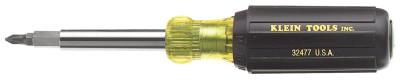 Klein Tools 10-in-1 Screwdriver/Nutdriver, #1,#2,T10,T15; 1/4,5/16" Slot; 1/4,5/16 Nutdriver, 32477