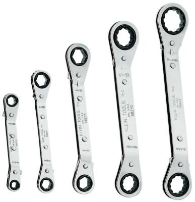 Klein Tools Fully-Reversible Ratcheting Offset Box Wrench Sets, Inch, 68245