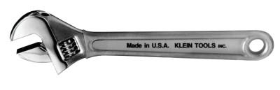 Klein Tools Extra Capacity Adjustable Wrenches, 6 in Long, 15/16 in Opening, Chrome, Dipped, D507-6