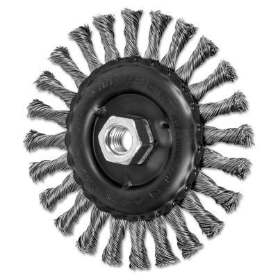 Advance Brush Full Cable Twist Knot Wheel, 6 D x 1/2 W, .023 in Stainless Steel, 10,000 rpm, 82603