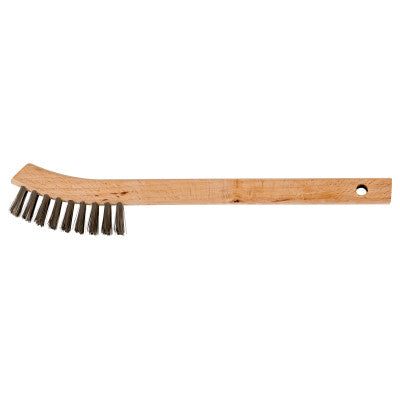 Advance Brush Small Cleaning Scratch Brushes, 8 5/8 in, 2 X 9, Stainless Steel, Curved, 85065