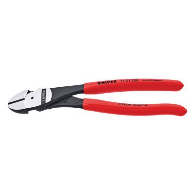 Knipex Ultra High Leverage Diagonal Cutters, 8 in, Plastic Coated, 7421200