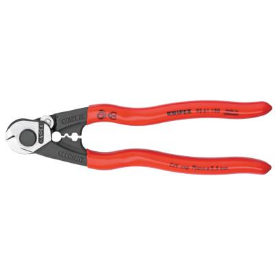 Knipex Knipex Wire Rope Cutters, 7 1/2 in, Shear Cut; Precise Crimping, 9561190