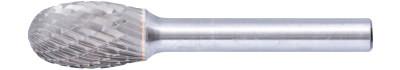 Pferd Carbide Oval Shaped Bur Bit, 1/2"Dia. x 1"L Cut, 3R Double Cut, 22260