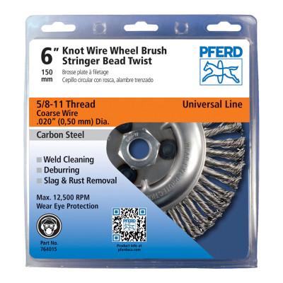 Pferd Economy Power Brushes, 7 in Dia., 5/8 in - 11, 56 Knots, 9,000 rpm, 764039