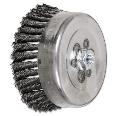Advance Brush Std. Twist Single Row Cup Brush, 6 in Dia., 5/8-11 Arbor, 1 1/2 x .023 in Wire, 82531