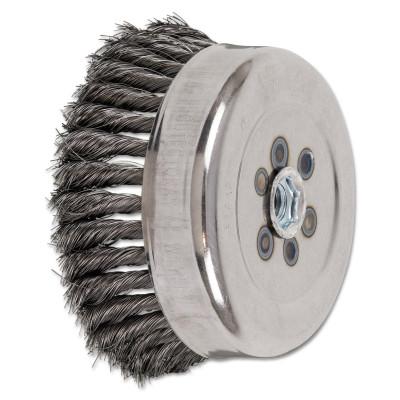 Advance Brush Standard Twist Single Row Cup Brush, 6 in Dia., 5/8-11 Arbor, .014 Carbon Steel, 82545