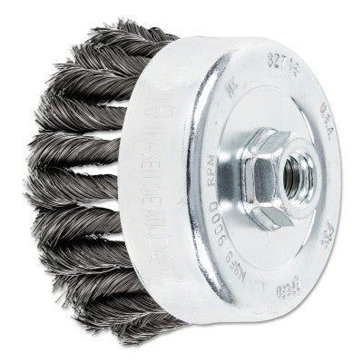 Advance Brush COMBITWIST Knot Wire Cup Brush, 4 in Dia., .014 in Carbon Steel Wire, 82716