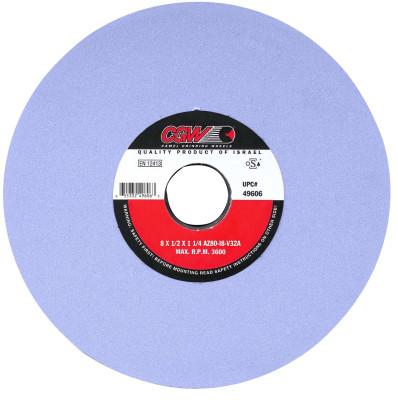 CGW Abrasives AZ Cool Blue Surface Grinding Wheels, Type 5, 8 X 3/4, 1 1/4" Arbor, 46, H, 34359
