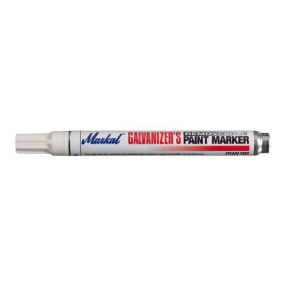 Markal® Galvanizer's Removable Markers, Medium Tip, Bullet, White, 28785