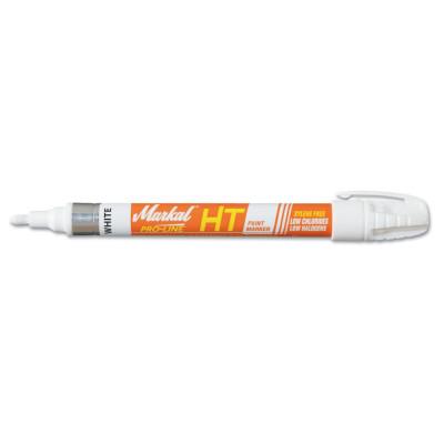 Markal® PRO-LINE HT Liquid Paint Markers, White, 1/8", Bullet, 97301