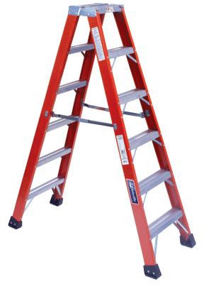 Louisville Ladder® FM1400HD Series Brute 375 Twin Front Fiberglass Ladder, 6 ft x 54 in, FM1406HD