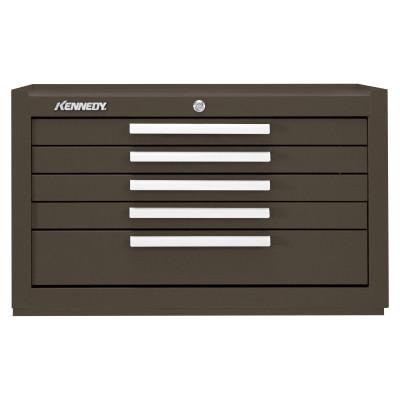 Kennedy K Series 29 in 5-Drawer Mechanics' Top Chest, 29 in W x 20 in D x 16-1/2 in H, 4,872 in³, Brown Wrinkle, 2805XB