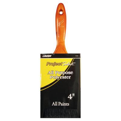 Linzer Latex Paint Brush, 7/8 in thick, 3-1/2 in trim, Polyester, Walnut Wood handle, 1123-4