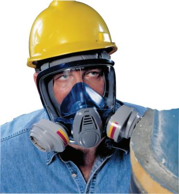 MSA Advantage® 3200 Full-Facepiece Respirator, Medium, Rubber Harness, 10028995