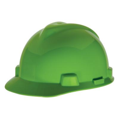 MSA V-Gard 500 Protective Caps, 4 Point Fas-Trac, Hi-Viz Lime Green, 10035212