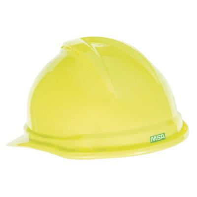 MSA V-Gard 500 Protective Caps, 4 Point Fas-Trac III, 6 1/2 - 8, Hi-Viz Yellow Green, 10074819