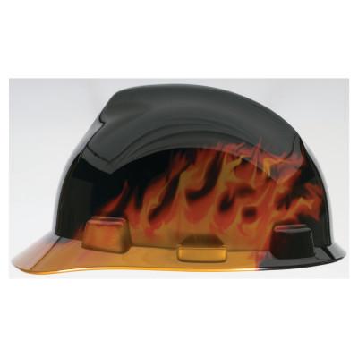 MSA Specialty V-Gard Protective Caps, 4 Point, Cap, Black Fire, 10092015