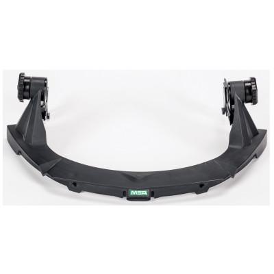 MSA V-Gard Faceshield Frames w/o Debris Control, Black, For MSA Slotted Caps, 10154604