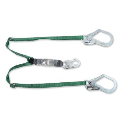 MSA V-Series Standard Twin-Leg Adjustable Shock Absorbing Lanyard, Large, 10191758