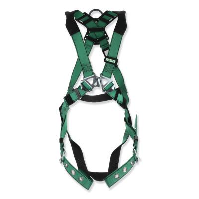 MSA V-FORM™ Full-Body Harness, Back D-Ring, Standard, Tongue Buckle Leg Straps, 10196642