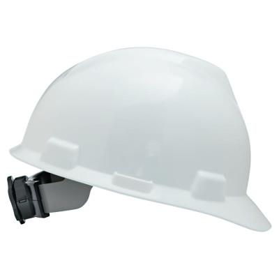 MSA V-Gard Protective Caps, Fas-Trac Ratchet, Cap, White, Standard, 475358