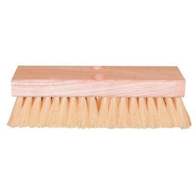 Magnolia Brush Deck Scrub Brushes, 10 in Hardwood Block, 2 in Trim L, Stiff Palmyra, w/Handle, 10DP