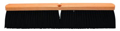 Magnolia Brush No. 24 Line Garage Brushes, 18 in Hardwood Block, 4 in Trim L, Stiff Black Poly, 2418