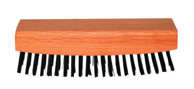 Magnolia Brush Rocker-Back Wire Scratch Brushes, 7 1/4 in, 9X21 Rows,Tempered Carbon Steel Wire, 3-S