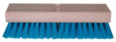 Magnolia Brush Deck Scrub Brushes, 10 in Hardwood, 1 3/4 in Trim L, XStiff Blue Crimped Poly, 610