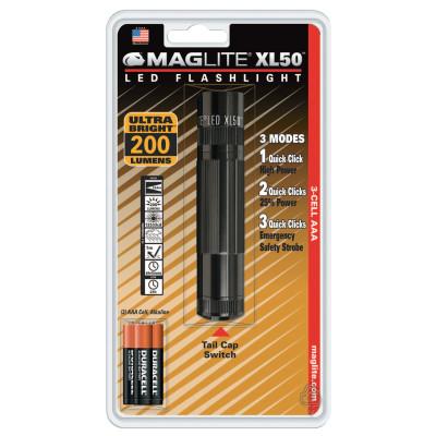 MAG-Lite?? XL50 LED Flashlight, 3 AAA, Black, XL50-S3016