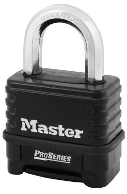 Master Lock ProSeries Resettable Combination Locks, 3/8"Dia, 1 1/16"L X 15/16"W, Die Cast, 1178
