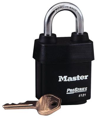 Master Lock Weather Tough Padlocks, 7/16 in Diam., 1 7/8 in L X 7/8 in W, 6127LH
