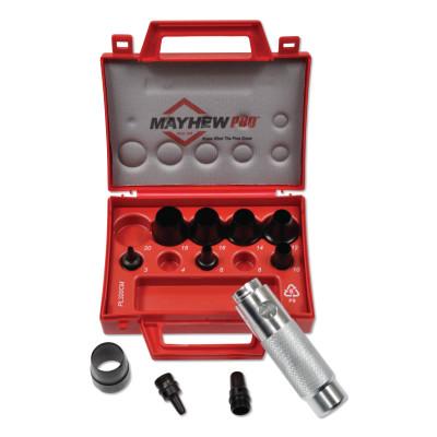 Mayhew™ 11 Pc Hollow Punch Tool Kits, Round, Metric, Handle; Case, 66010