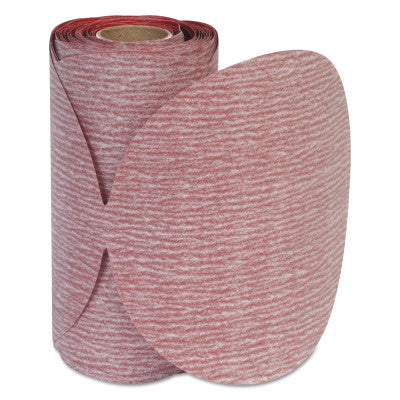 Carborundum Premier Red Aluminum Oxide Dri-Lube Paper Discs, 6 in Dia., P400 Grit, Tabbed, 05539518164