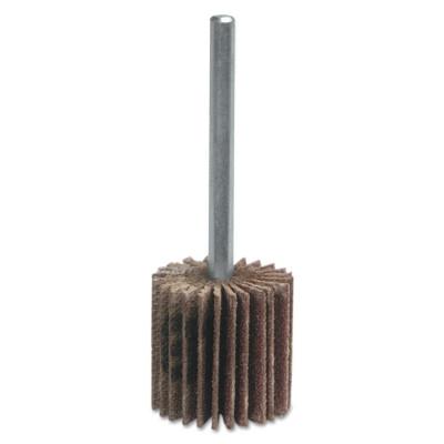 Merit Abrasives High Performance Mini Flap Wheels with Mounted Steel Shanks, 3 x 1 in, 120 Grit, 08834137252
