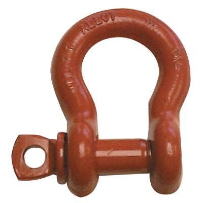 CM Columbus McKinnon Screw Pin Anchor Shackles, 1 in Bail Size, 13.5 Tons, Orange Paint, M654A-P