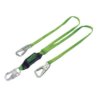 Honeywell BackBiter Tie-Back Lanyard, 6 ft, Locking Snap Hooks, 310 lb Cap., 2 Legs, 8798B/6FTGN