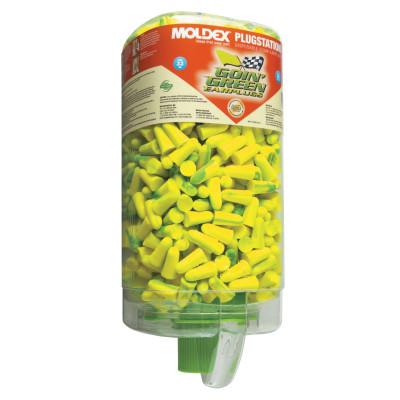 Moldex PlugStation® Earplug Dispenser, Disposable Plastic Bottle, Foam Earplugs, Green Swirls, Goin' Green®, 6647