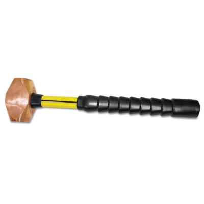 Nupla® Classic Nuplaglas® Brass Sledge Hammer, 6 lb Head, 18 in Fiberglass Handle, Super Grip, 30-060