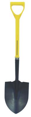 Nupla® Ergo Power Round Point Shovels, Hollow Back, 27" Fiberglass D-Handle, 72-017