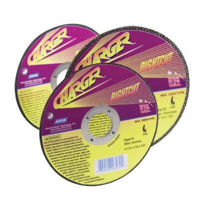 Saint-Gobain Type 01 FabCut Cut-Off Wheel, 4 in Dia, 1/16 in Thick, Alum. Oxide, All Purpose, 66243527827