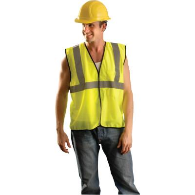 OccuNomix Class 2 Solid Vests, Medium, Hi-Viz Yellow, LUX-SSG-YM