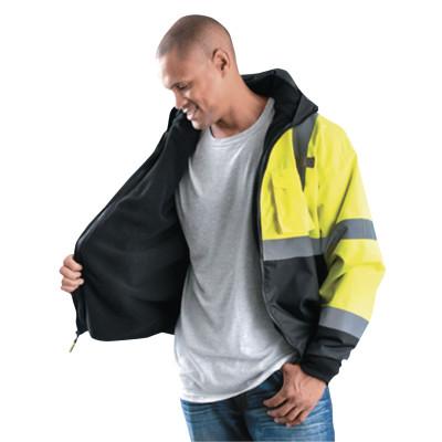 OccuNomix Three-Way Black Bottom Bomber Jacket, 3X-Large, Black/Yellow, LUX-ETJBJR-BY3X