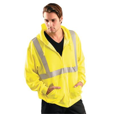 OccuNomix Classic Hoodie Sweatshirt, 3X-Large, Yellow w/Silver Reflective Tape, LUX-SWTLHZ-Y3X