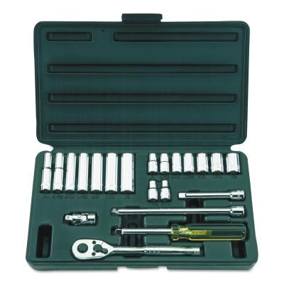 Stanley?? Products 21 Piece Socket Set, 1/4 in, 6 Point, 85-388