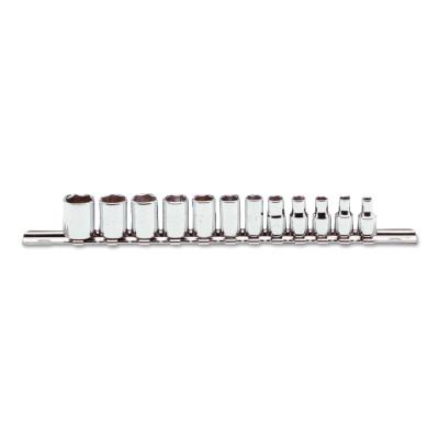 Stanley?? Products Torqueplus 12 Piece Metric Socket Sets, 1/4 in, 6 Point, 47200