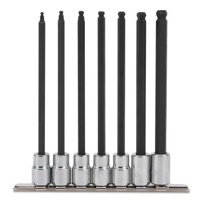 Stanley?? Products 7 Piece Ball Style Extra Long Hex Bit Sets, 3/8 in, 4900BD