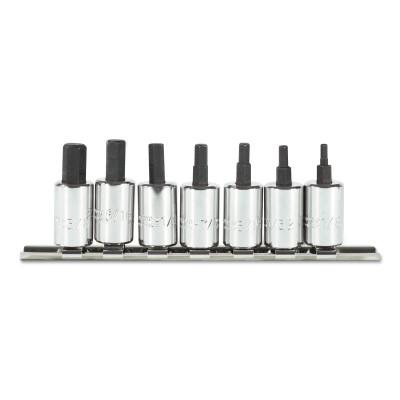 Stanley?? Products 7 Piece Short Hex Bit Socket Sets, 3/8 in, 4990-7ST